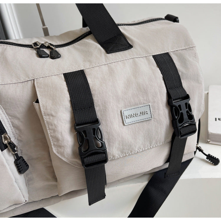 Travel Duffel Bag Sport Gym Bag Polyester Tote Bag Swimming Bag with Shoe Pouch&Wet Pocket