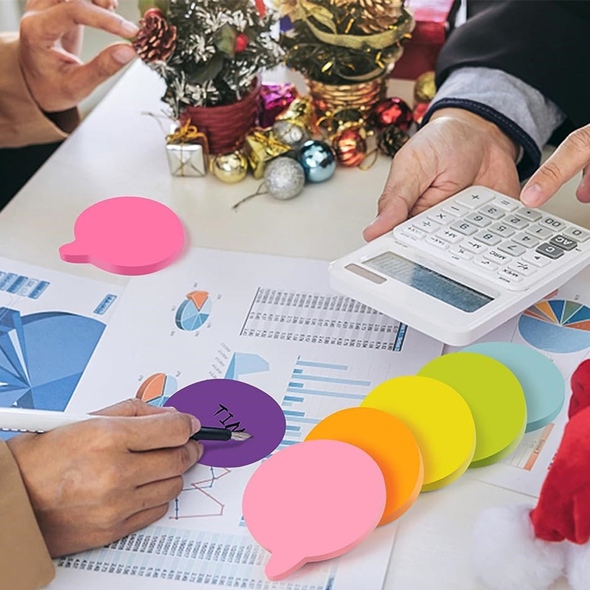 82 Sheets Adhesive Comma Shape Sticky Notes