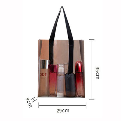 11.43 X13.79" Clear & Frosted PVC Tote Bag for Shopping