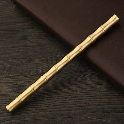 Bamboo Pen Brass Metal Pen with Cap Black Ink