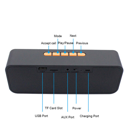 Long Square Bass Music Wireless Speakers