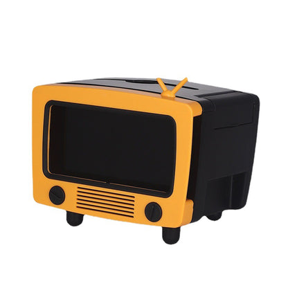 TV Tissue Box Multi Functional Creative Tissue Box Holder with Cell Phone