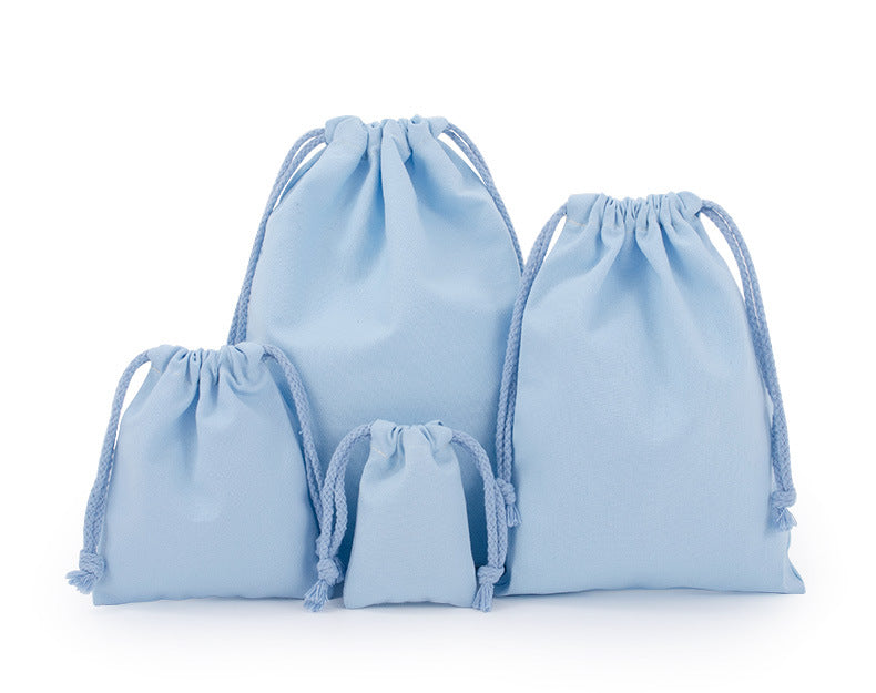 Custom Colorful 8 Oz Cotton Canvas Cloth Drawstring Bags Jewelry Wedding Candy Gift Bags