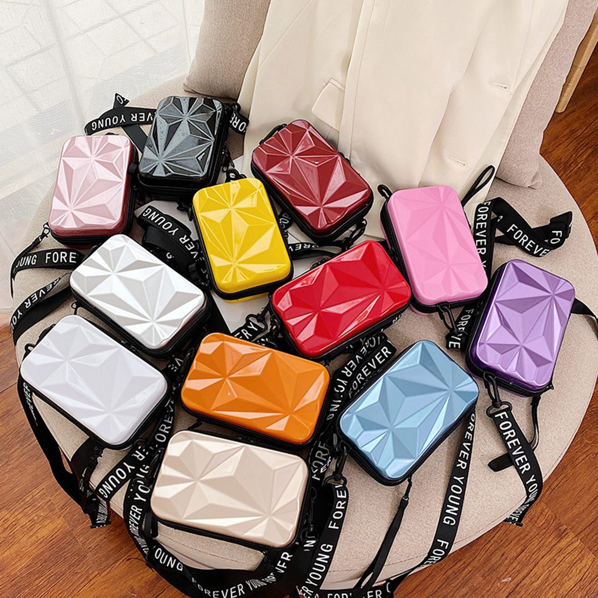 7-Inch Mini PC Makeup Bag Crossbody Pouch Phone Purse