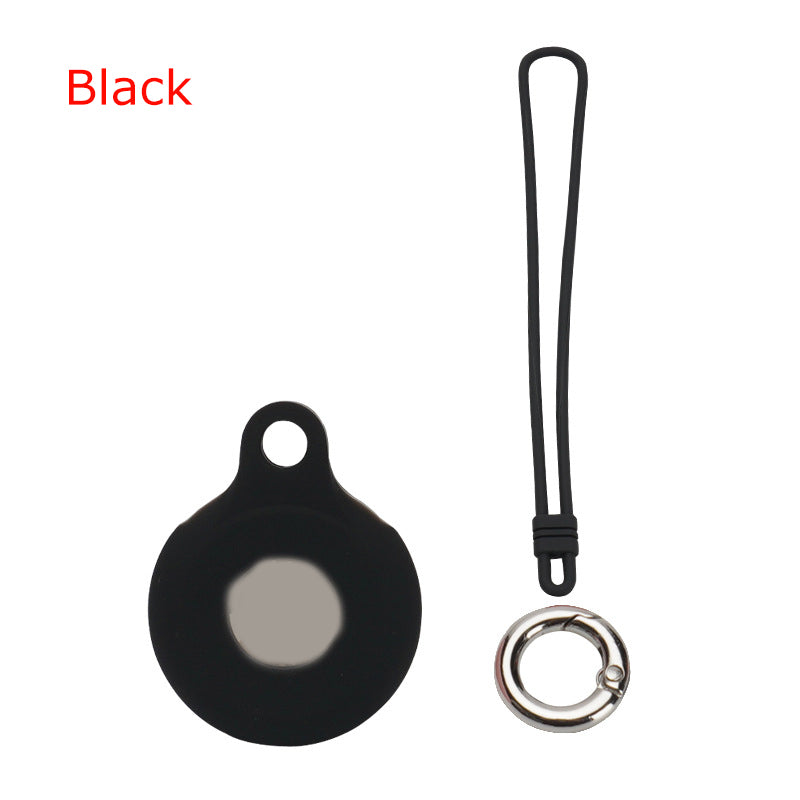 Circular Silicone KeyTag Tracker Case Access Card Sleeve Anti-Lost Protector Holder W/Silicone Strap