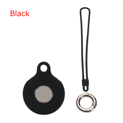Circular Silicone KeyTag Tracker Case Access Card Sleeve Anti-Lost Protector Holder W/Silicone Strap