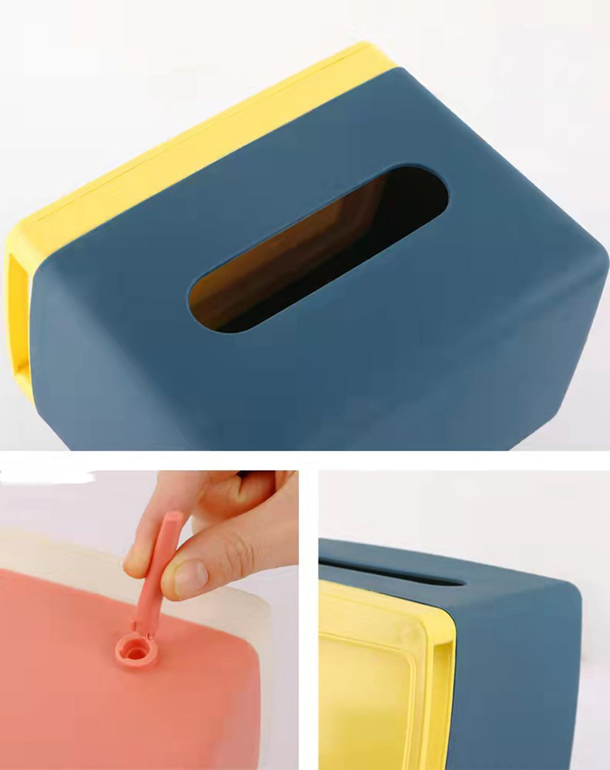 TV Shape Tissue Holder Phone Holder Stand Facial Tissue Box Cover for Home Office Kitchen Desktop