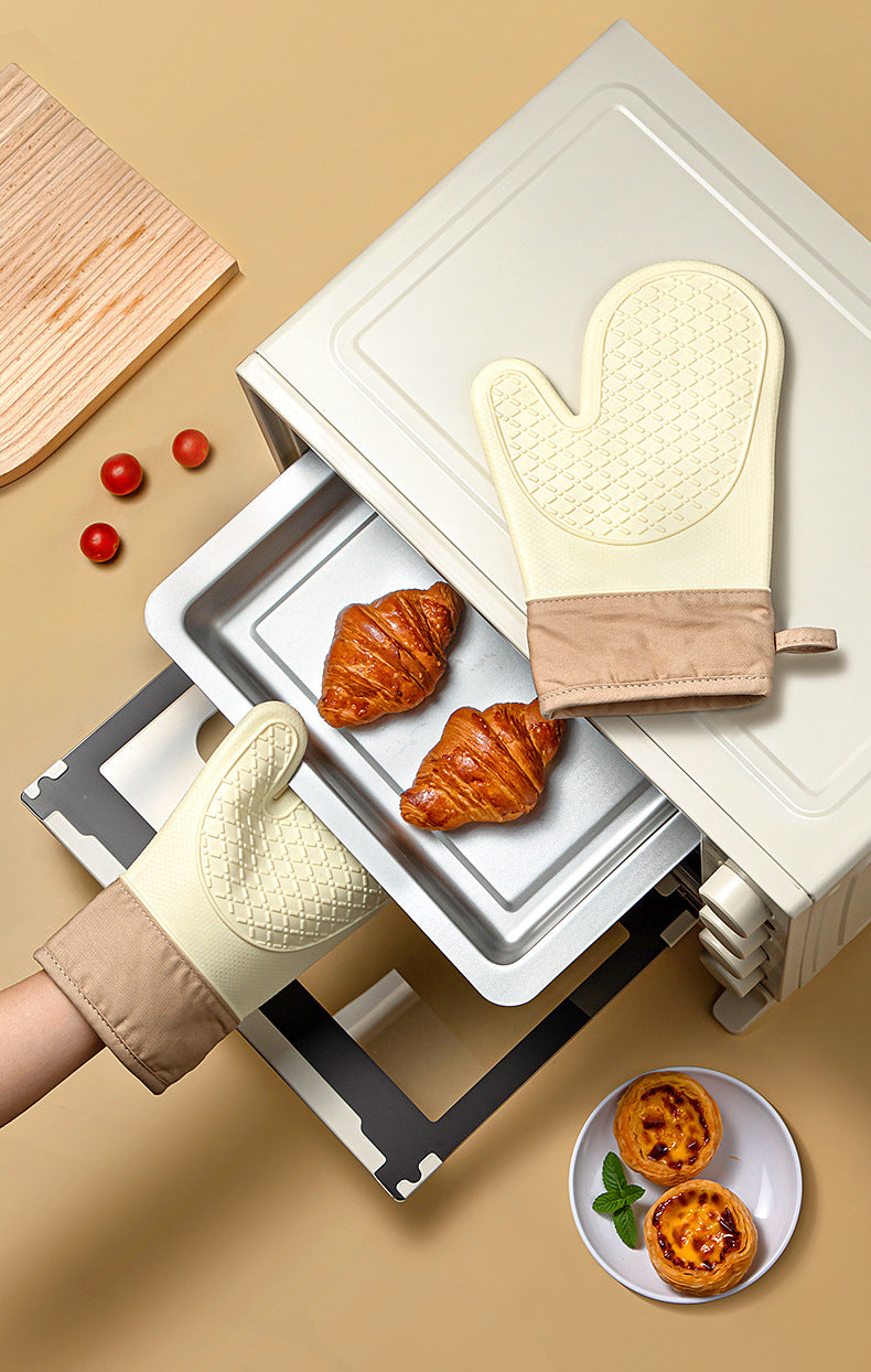 One pcs Silicone Heat Resistant Cooking Gloves Kitchen Oven Mitt for Cooking