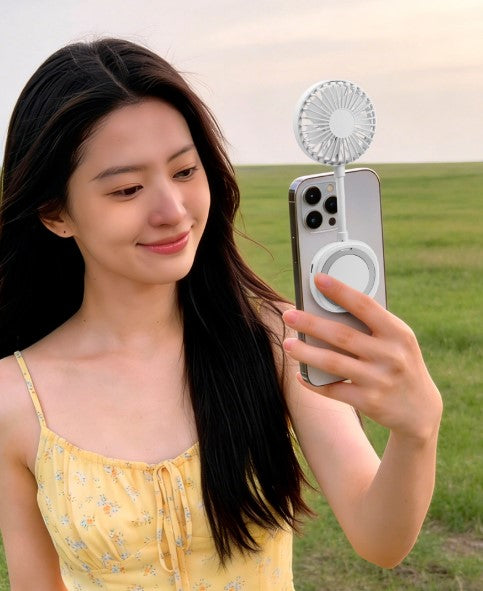 180° Rotatable Magnetic Portable Mini Fan W/ Holder