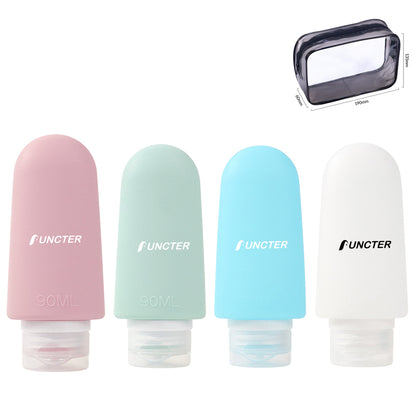 3OZ Portable Refillable Traveling Size Liquid Containers ( 4pcs Set )