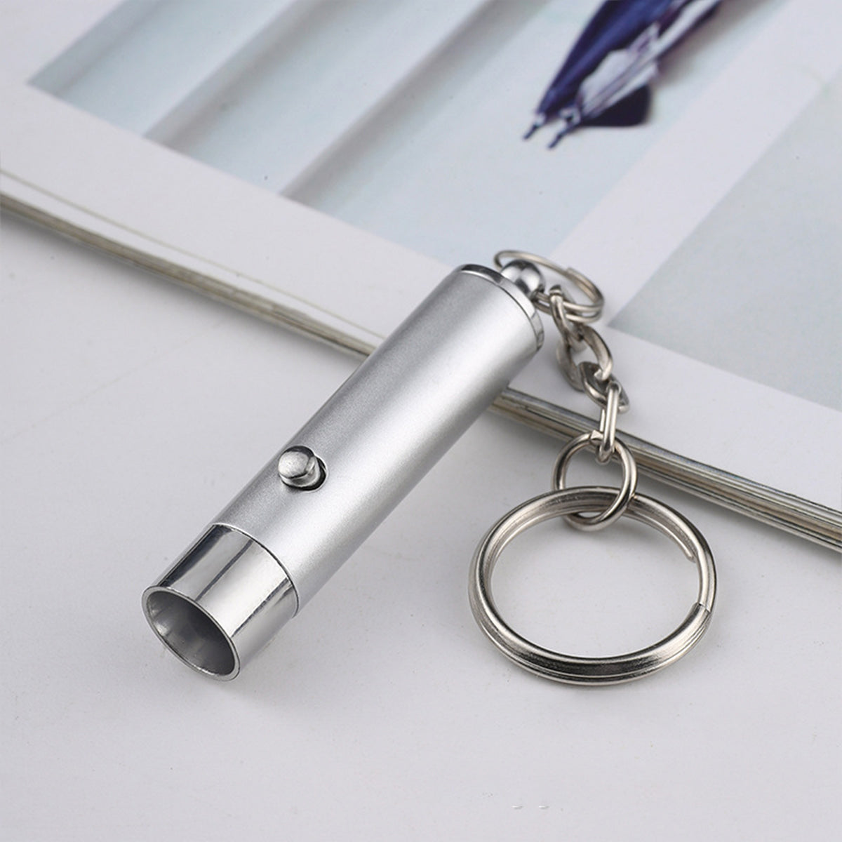 Purple UV Detector Mini LED Flashlight Keychain Portable Aluminum Alloy Flashlight