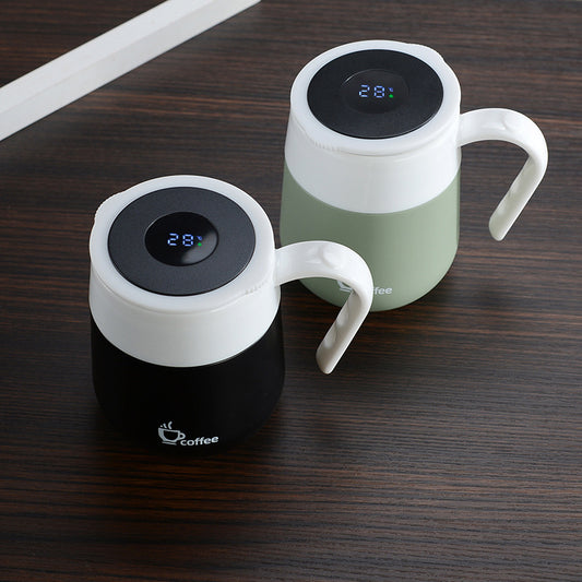 15 Oz/460ml Smart LED Coffee Mug Vacuum Insulated Bottle Thermal Cup W/ Digital Temperature Display