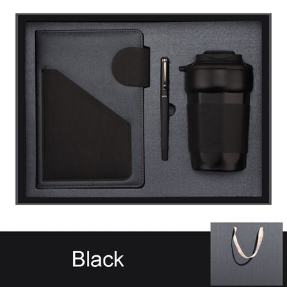 A5 PU Leather-Bound Business Notebook Writing Journal Executive Notebook Gift Set