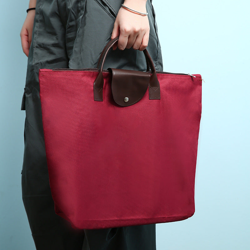 Folding Heavy Duty Oxford Groceries Bag Reusable Shopping Bags Large Foldable Tote Bag
