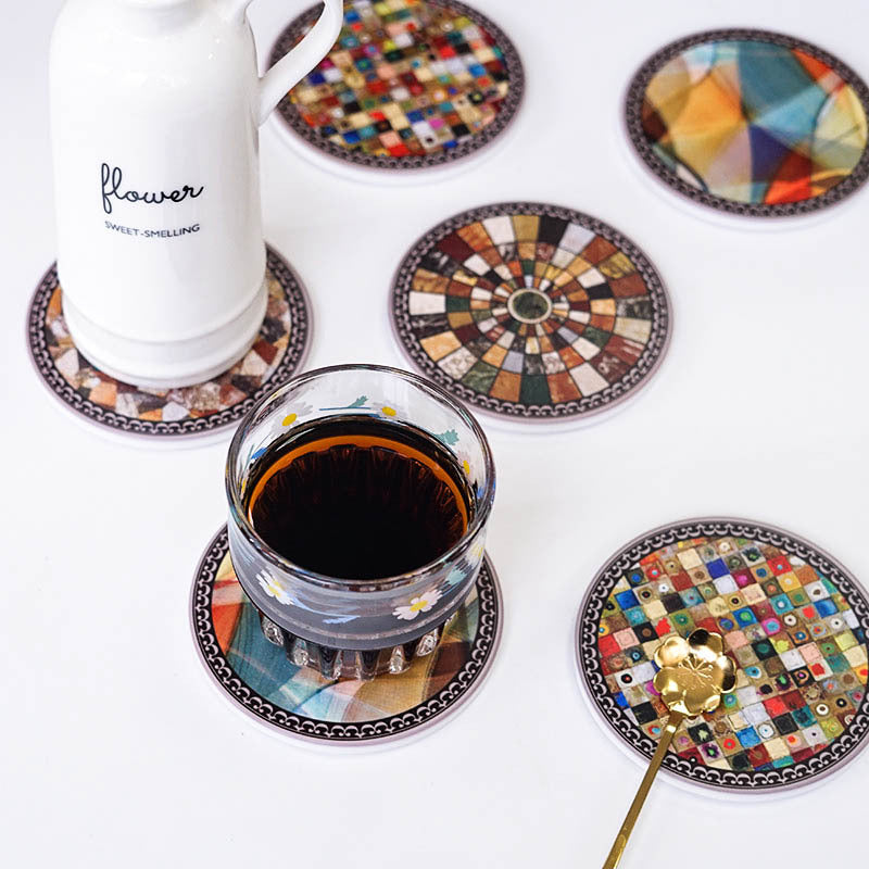 Cork Ceramic Round Shape Cup Coaster