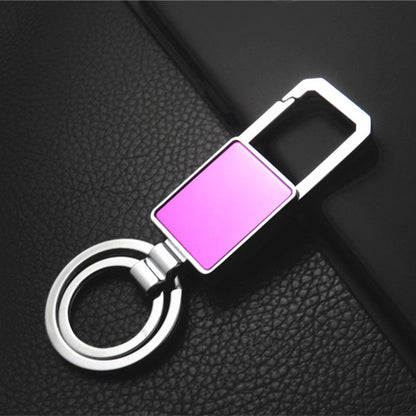 Auto Keychain Rotating Rectangle Shape Key Ring With Hook