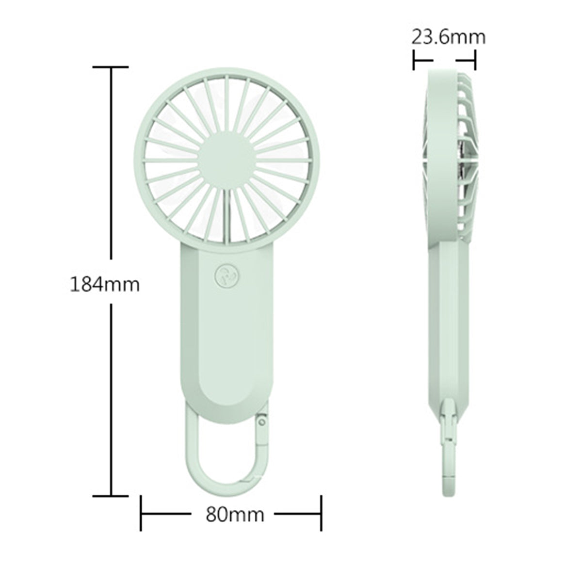 Mini Portable Fan Pocket Fan with Carabiner
