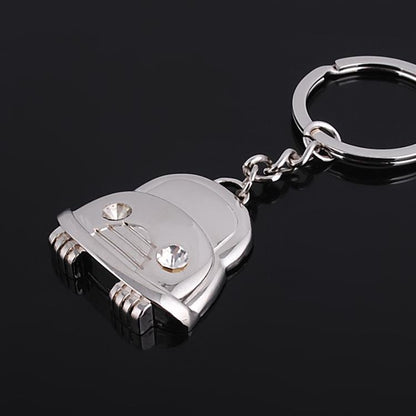 Mini 2D Plat Metal Minibus Key Ring