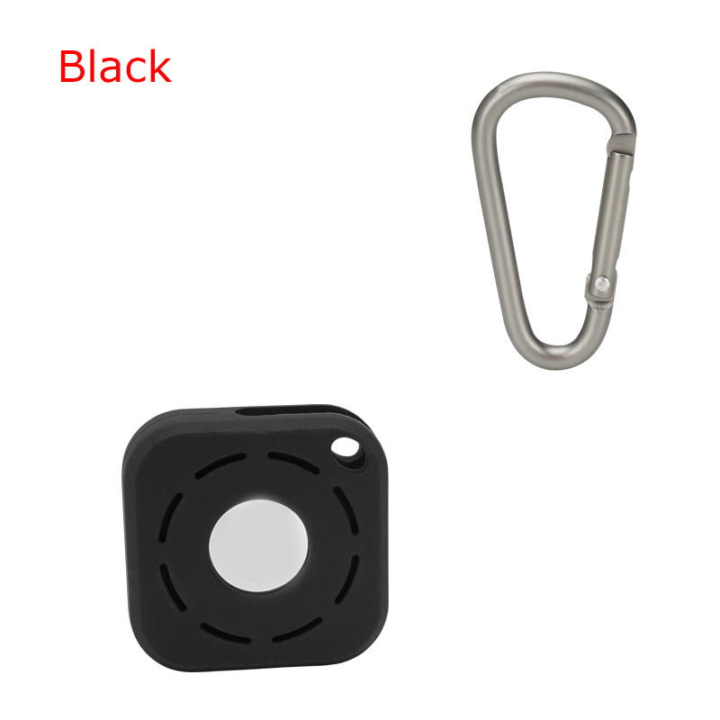 Square Silicone Key Tag Tracker Cover Access Card Sleeve Anti-Lost Protector Holder W/ Carabiner