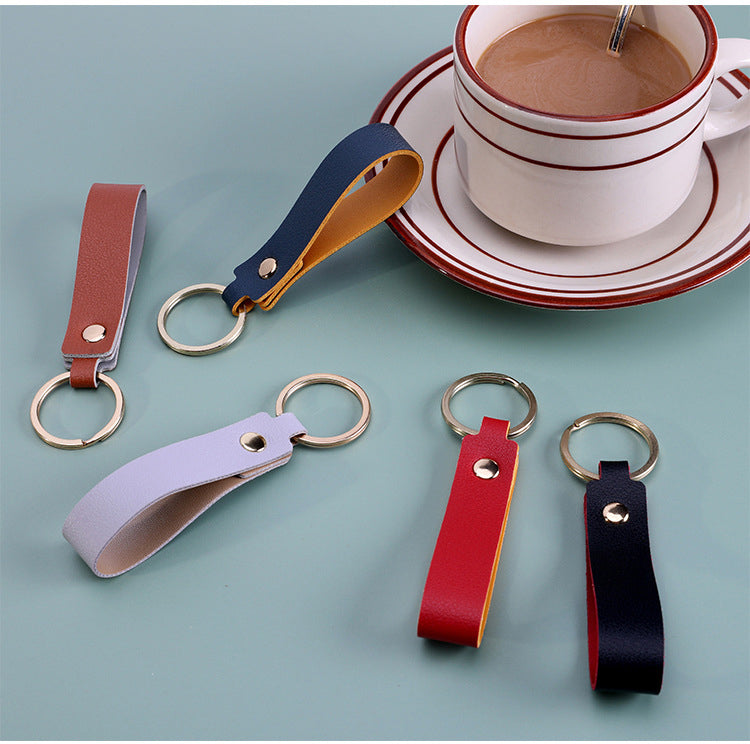 PU Leather Keychain for Car Home Key Ring Strap Holder Lanyard Women Men Universal Key Fob Keychain