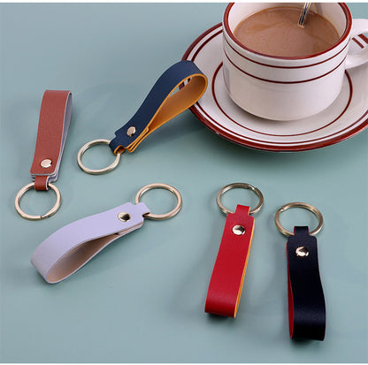 PU Leather Keychain for Car Home Key Ring Strap Holder Lanyard Women Men Universal Key Fob Keychain