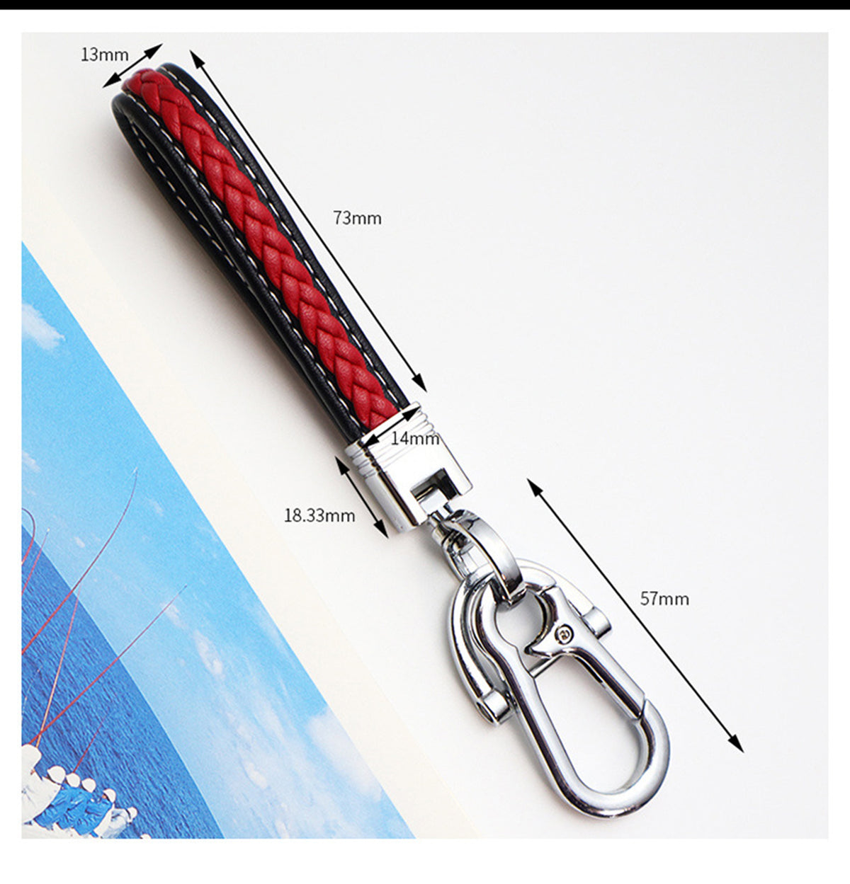 Men & Women PU Leather Keychain Accessories Metal Car Key Chain Ring