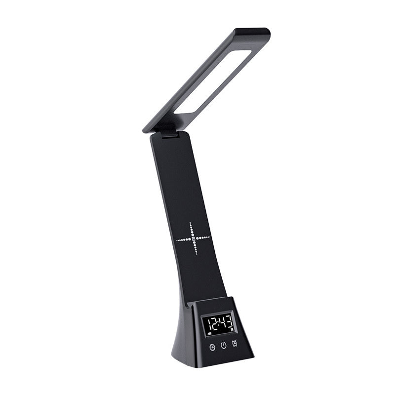 Time Display Dimmable Desk Lamp Wireless Charger Foldable Night Light For Home Office