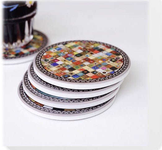 Cork Ceramic Round Shape Cup Coaster