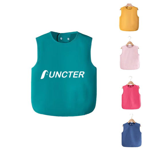 Waterproof Sleeveless Toddler Bib / Mess-Free Feeding Vest For Kids-L(3-5 Years)