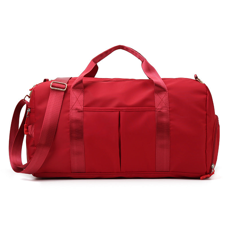 Travel Duffel Bag Sport Gym Bag Nylon Tote Bag Swimming Bag with Shoe Pouch&Wet Pocket