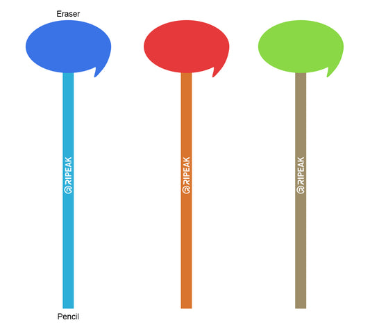 Pencil w/Custom Shape TPR Eraser