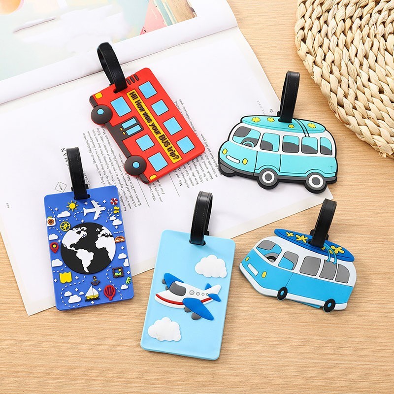 Fully Customizable 3D Raised Soft PVC Luggage Tag For Suitcase Travel Baggage Identification