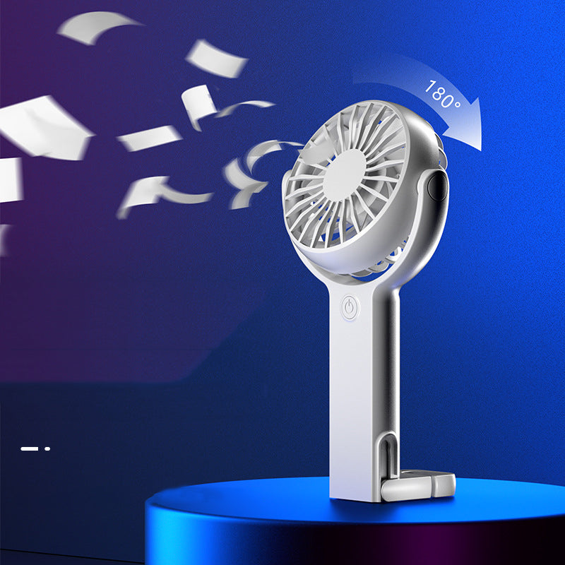 Mini USB Desktop Handheld Fan With 5-Speed Adjustable USB Rechargeable Fan