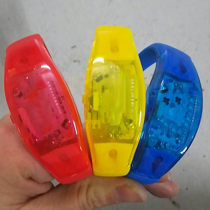 Sound control LED Luminous Silicone Bracelet Rave Concert Birthday Carnival Party Favors Gift