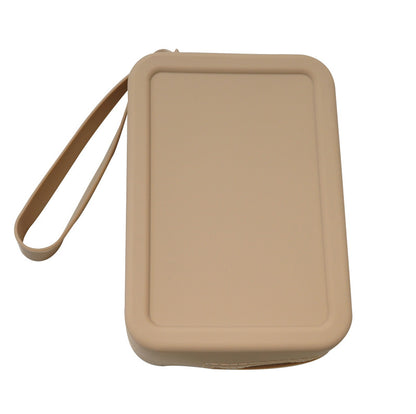 Portable Water Resistant Silicone Zipper Makeup Bag Multi Purpose Organizer Bag