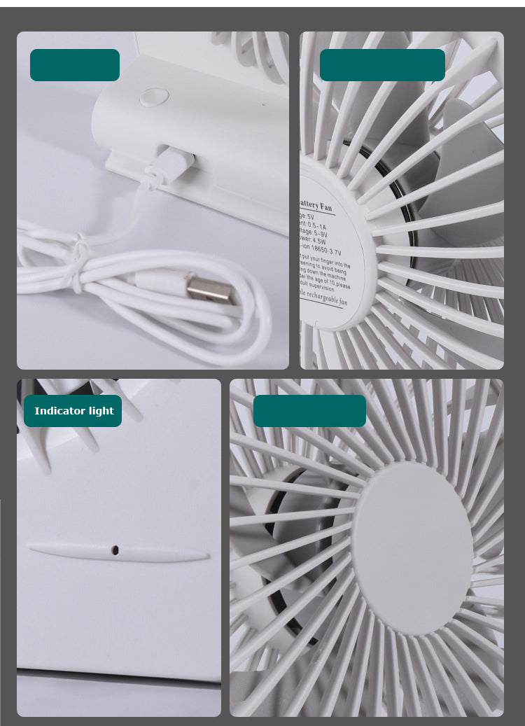 Mini Desk Fan USB Rechargeable Fan