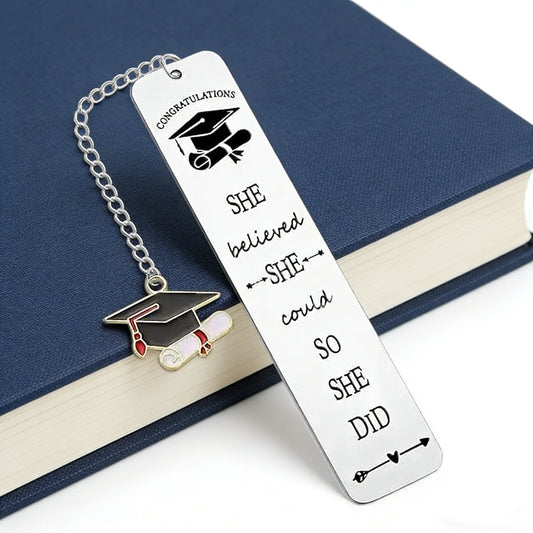 Custom Metal Graduation Bookmark Customizable Gift Box For Teachers, Students, Book Lovers