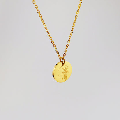 Customized Logo Round Iris Necklace