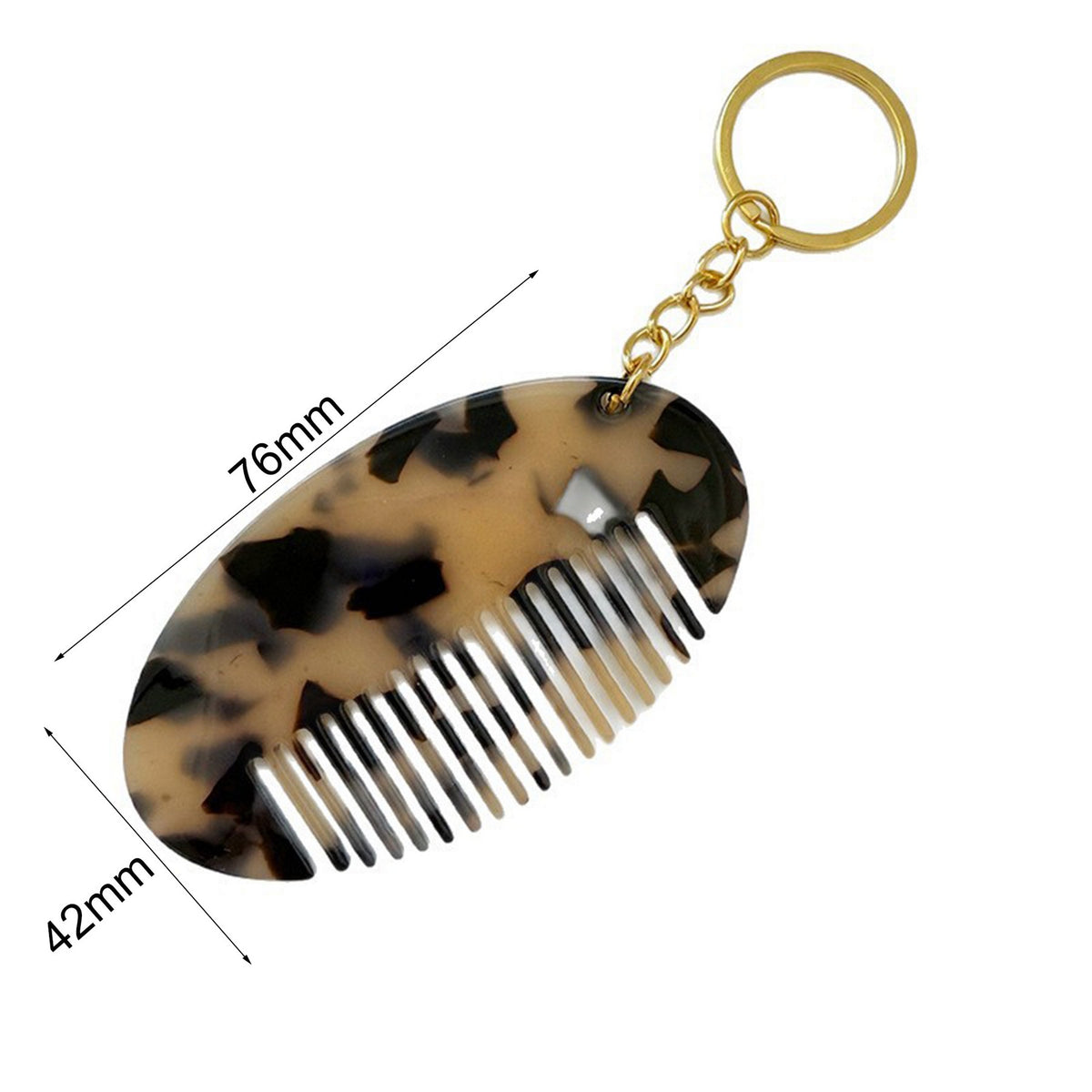 Mini Travel Acetate Comb Keychain Portable Pocket Comb