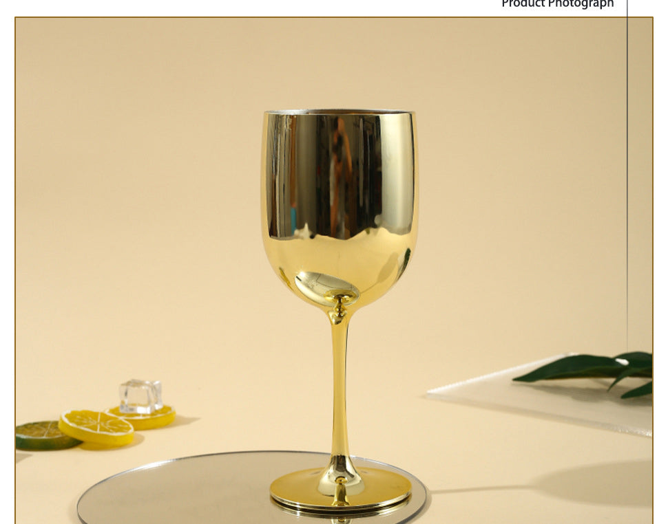 16 Oz. Electroplated Plastic Wine Glasses