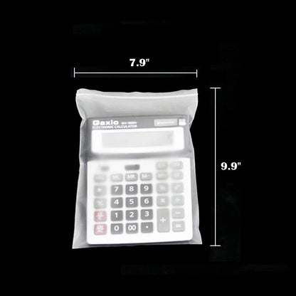 7.9 x 9.9" Matte Frosted Resealable Plastic Bags Zip-Lock Seal Storage Pouch