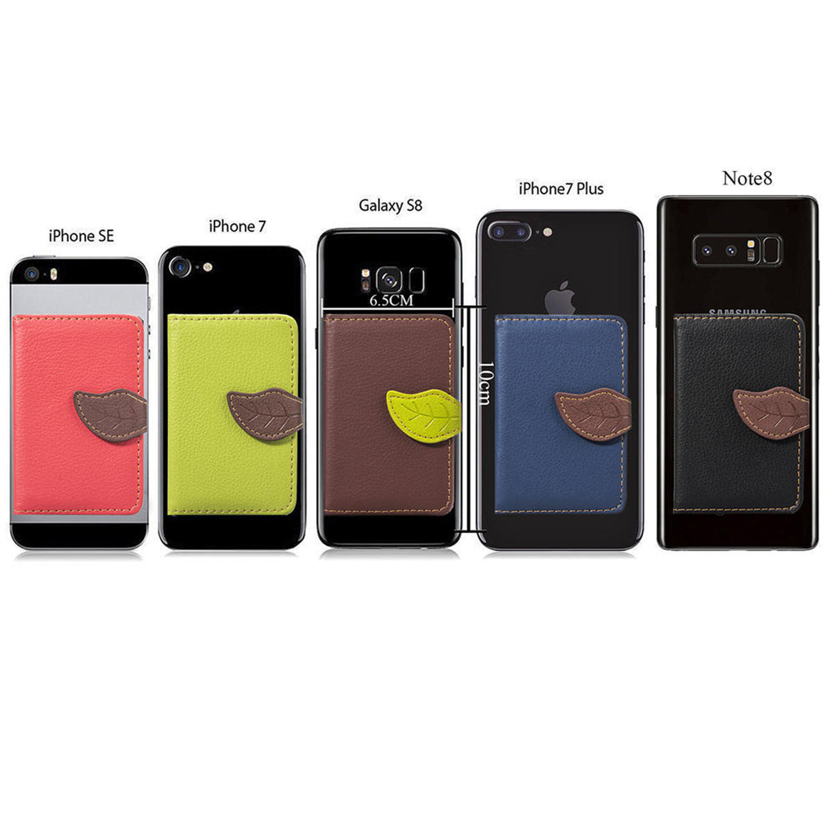Stick-on Phone Wallet, Slim Expandable Credit Card Pocket