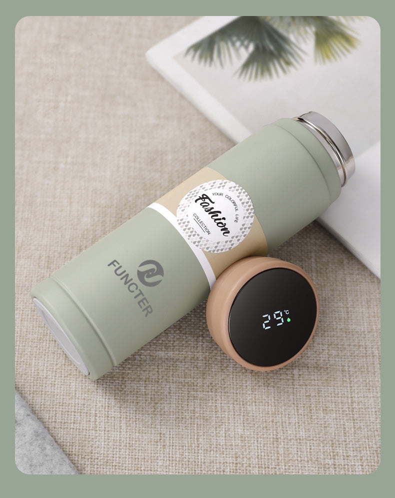 9 Oz./280ml Smart LED Water Bottle Vacuum Insulated Bottle Thermal Cup W/Digital Temperature Display