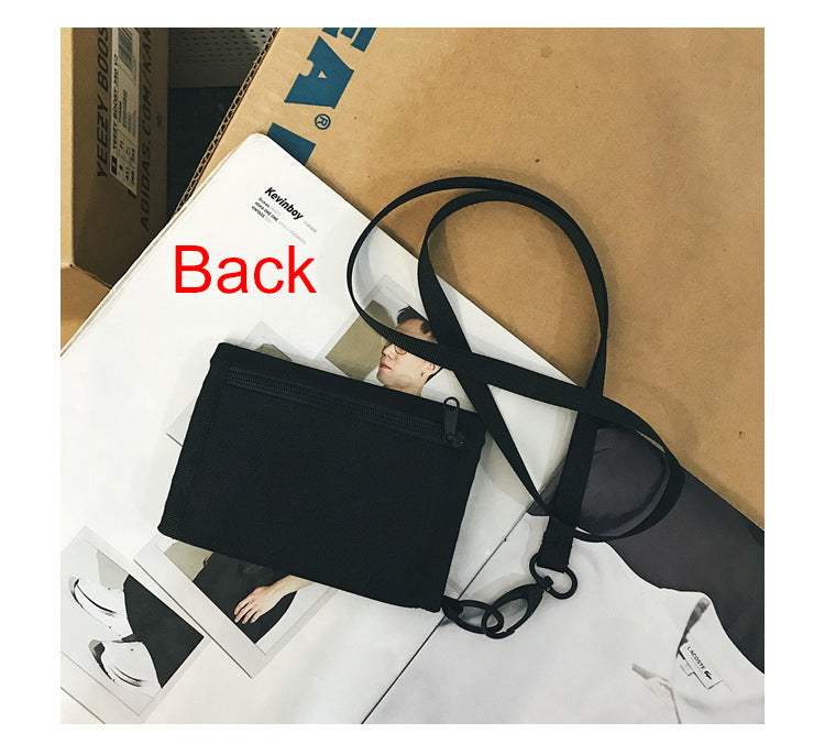 Trifold Biker's Silm Portable Neck Wallet Cards Holder W/Hanging Lanyard Oxford Neck Purse
