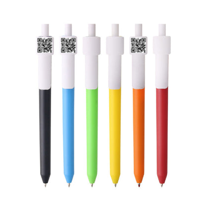 QR Code Pen Advertising Gel Ink Pen Colorful Pen Barrel Click Pen