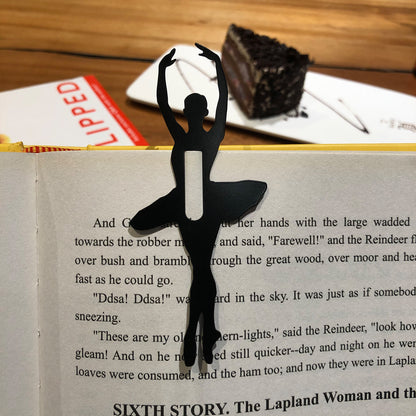 Ballet Dancer Shape Metal Bookmark
