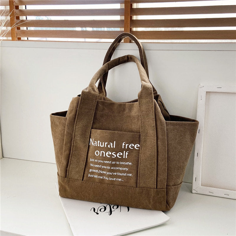 Canvas Shopping Tote Bag Single Shoulder Bag Boat Bag