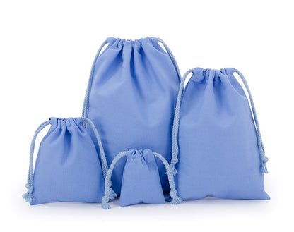 Custom Colorful 8 Oz Cotton Canvas Cloth Drawstring Bags Jewelry Wedding Candy Gift Bags
