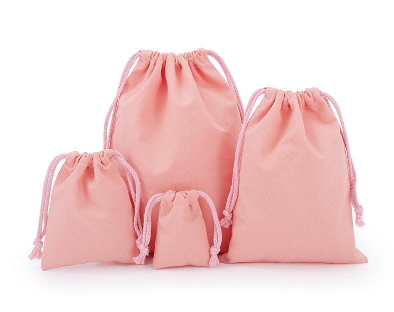 Custom Colorful 8 Oz Cotton Canvas Cloth Drawstring Bags Jewelry Wedding Candy Gift Bags