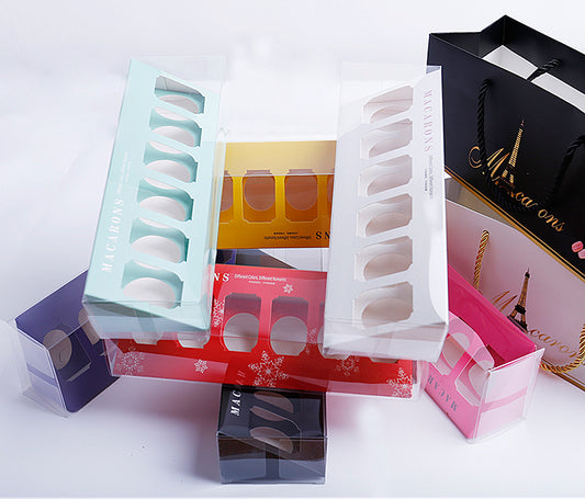 Macaroon Packing Box For 6 PCS